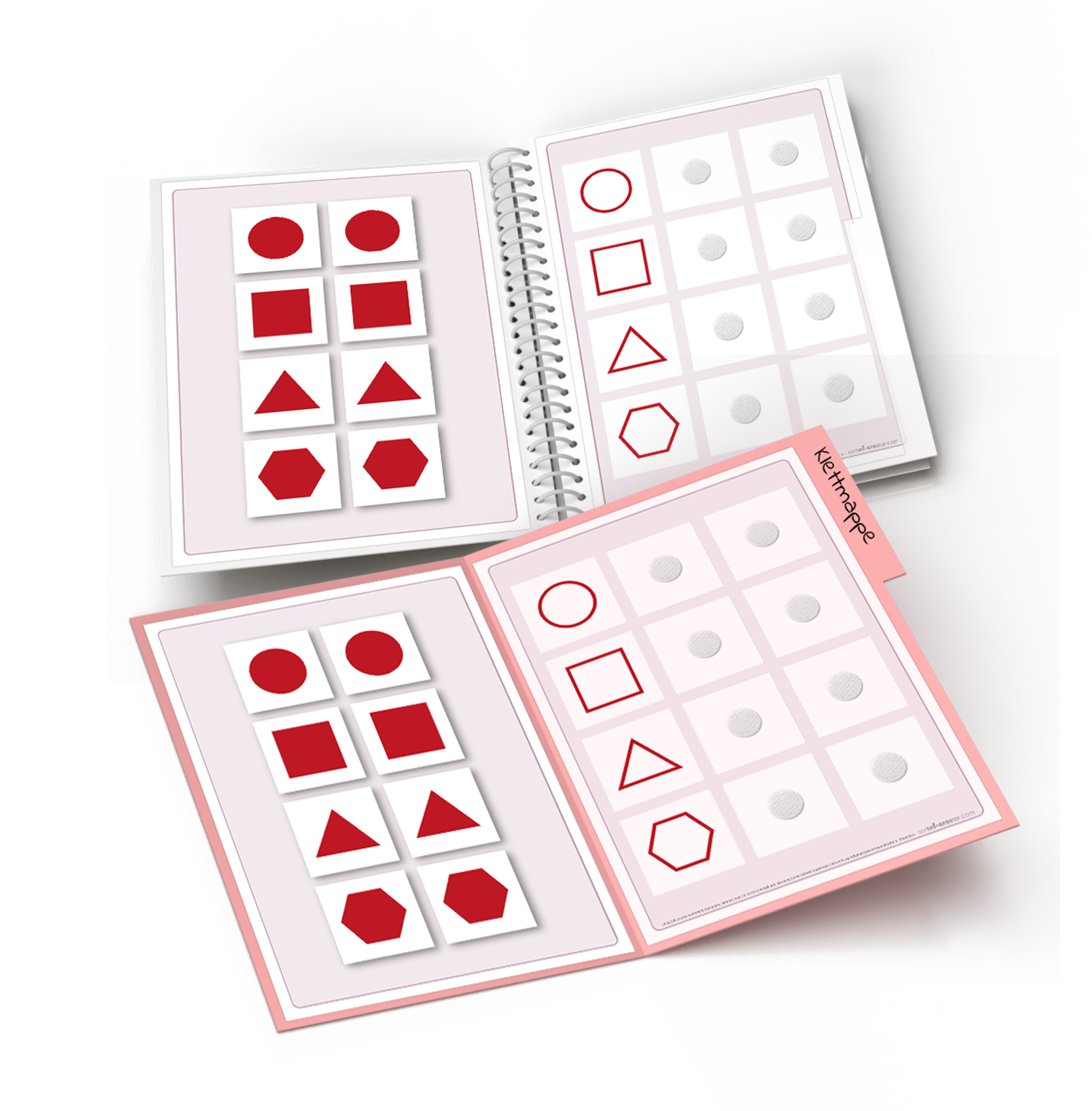 Fertig selbstgebaute Klettmappee